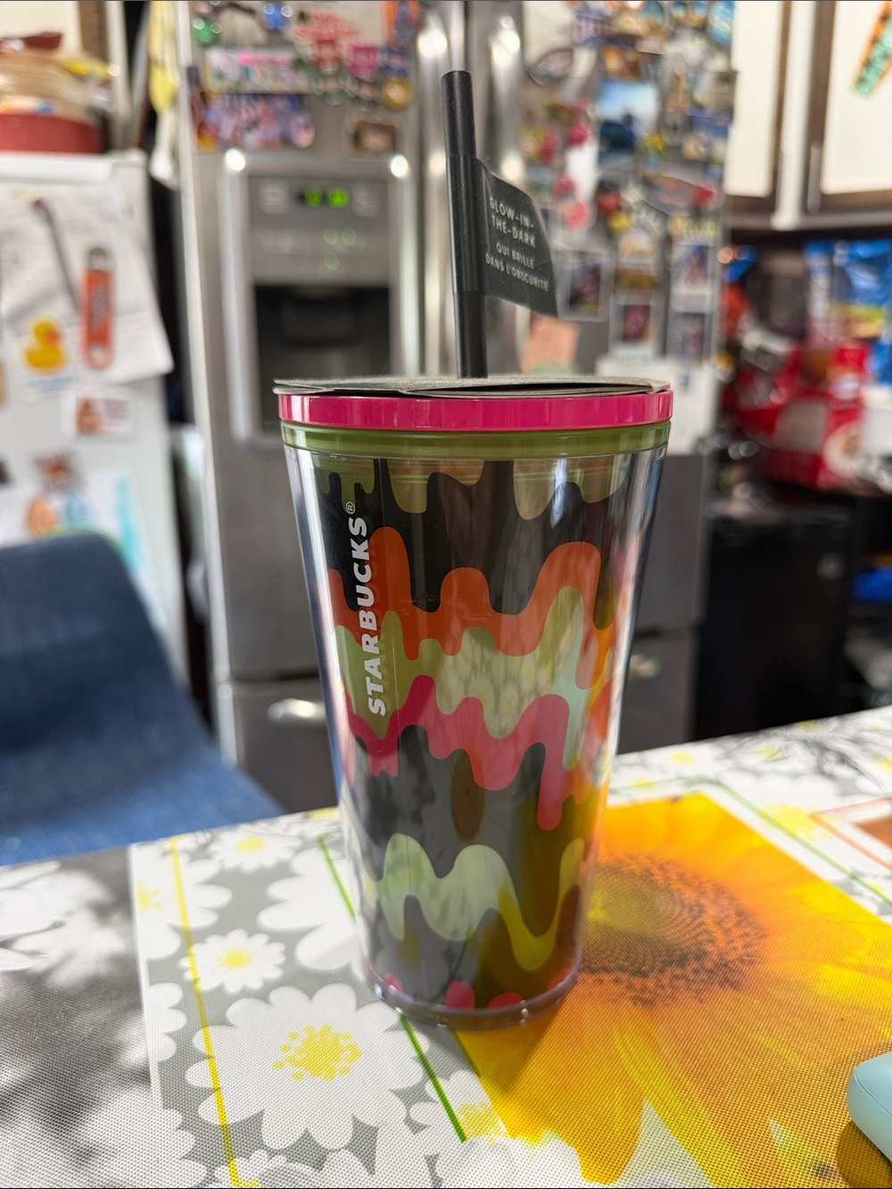 Starbucks Multicolor Camouflage Tumbler with Straw